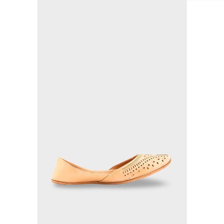 Beige Leather Khussa EC8640