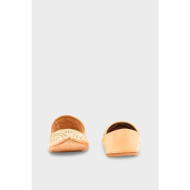 Beige Leather Khussa EC8640