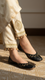 Black Leather Khussa EC8641