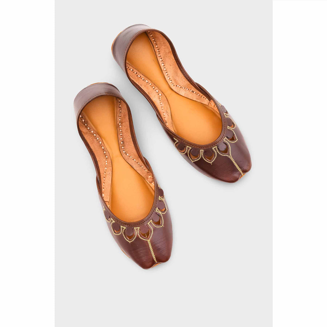 Brown Leather Khussa EC8641