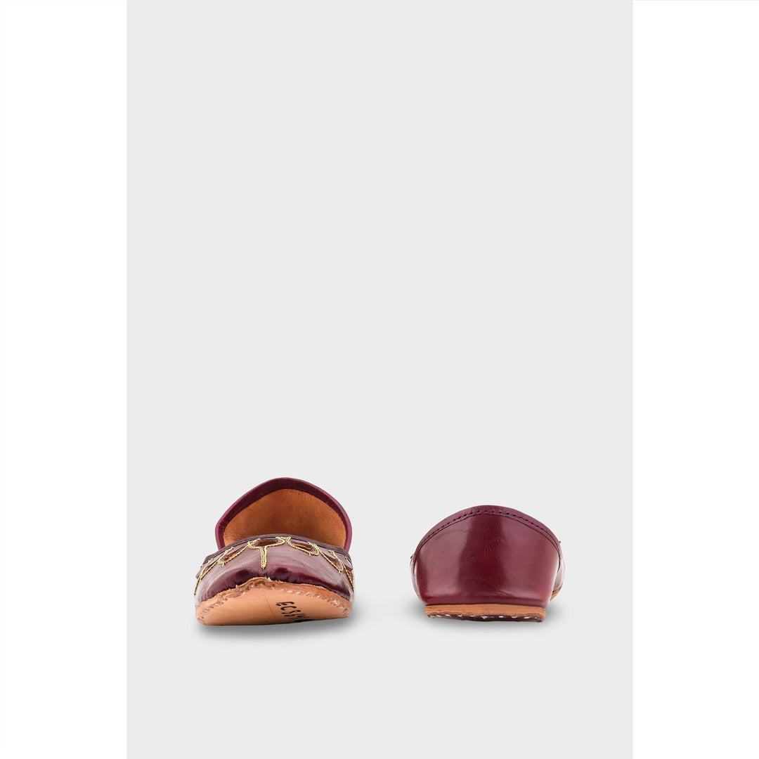 Maroon Leather Khussa EC8641