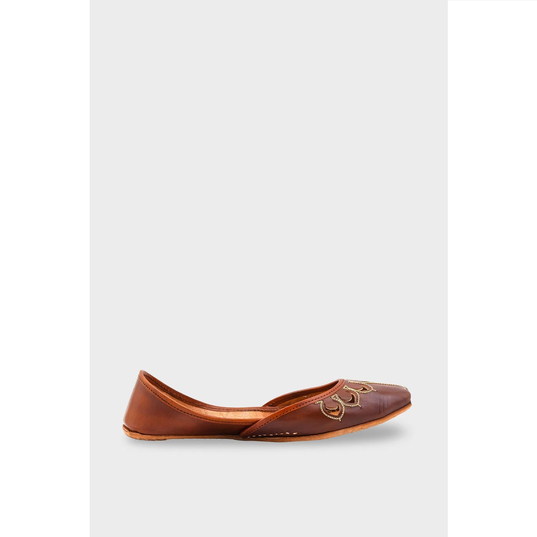 Mustard Leather Khussa EC8641
