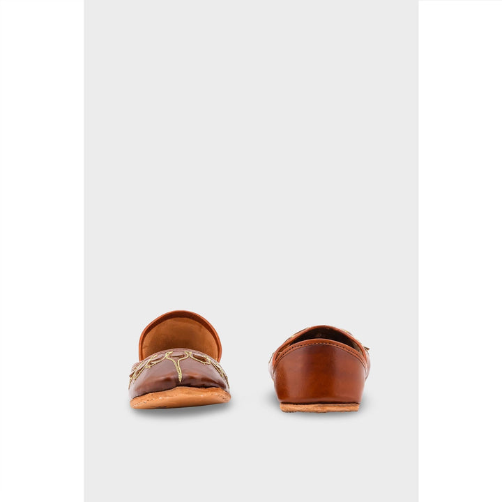 Mustard Leather Khussa EC8641