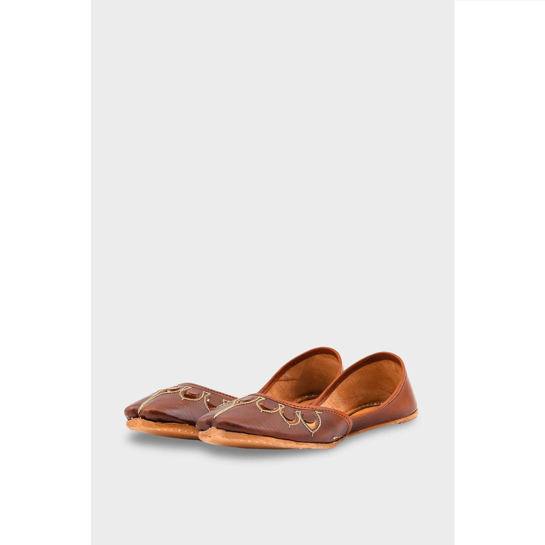 Mustard Leather Khussa EC8641
