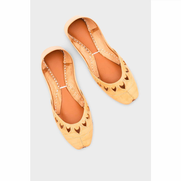 Beige Leather Khussa EC8641