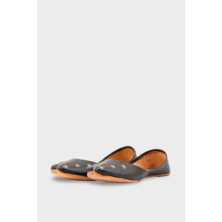 Black Leather Khussa EC8642