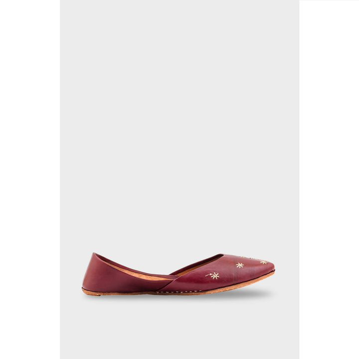Maroon Leather Khussa EC8642