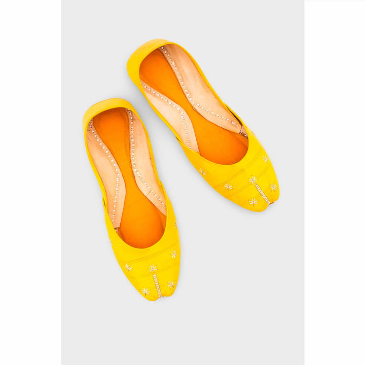 Yellow Leather Khussa EC8642