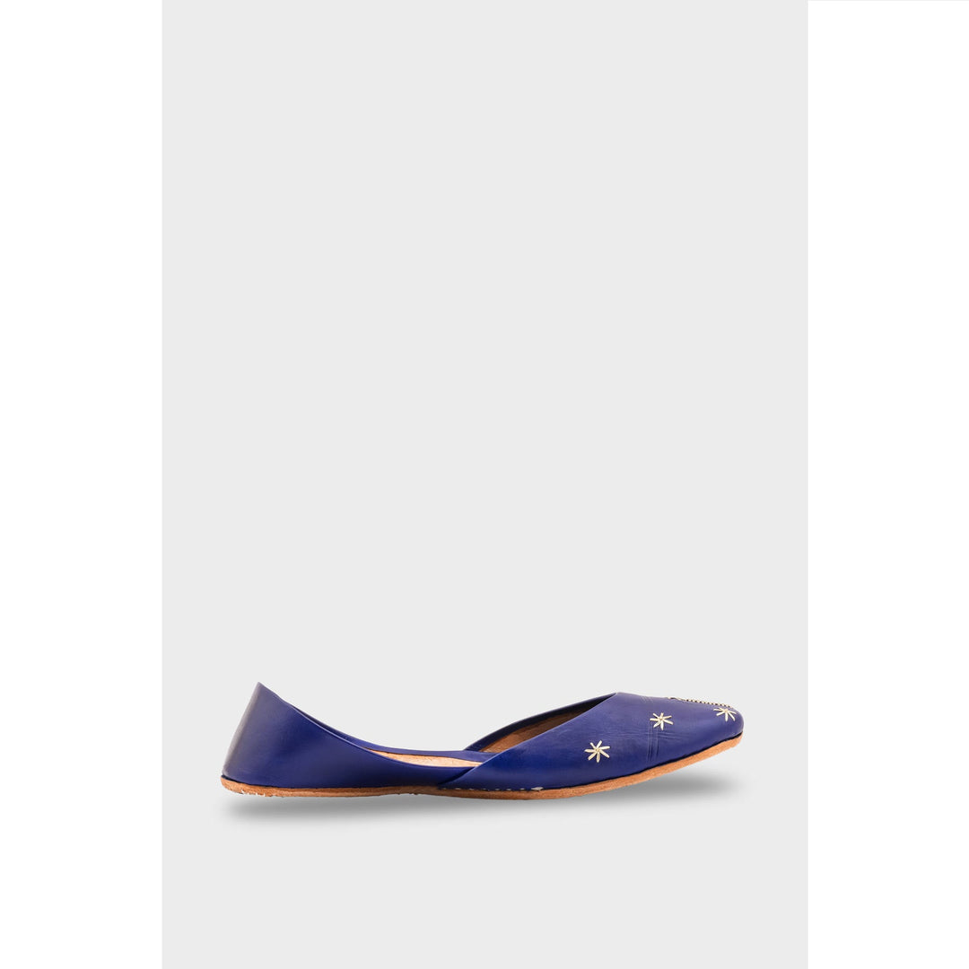 Navy Leather Khussa EC8642