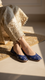 Navy Leather Khussa EC8642