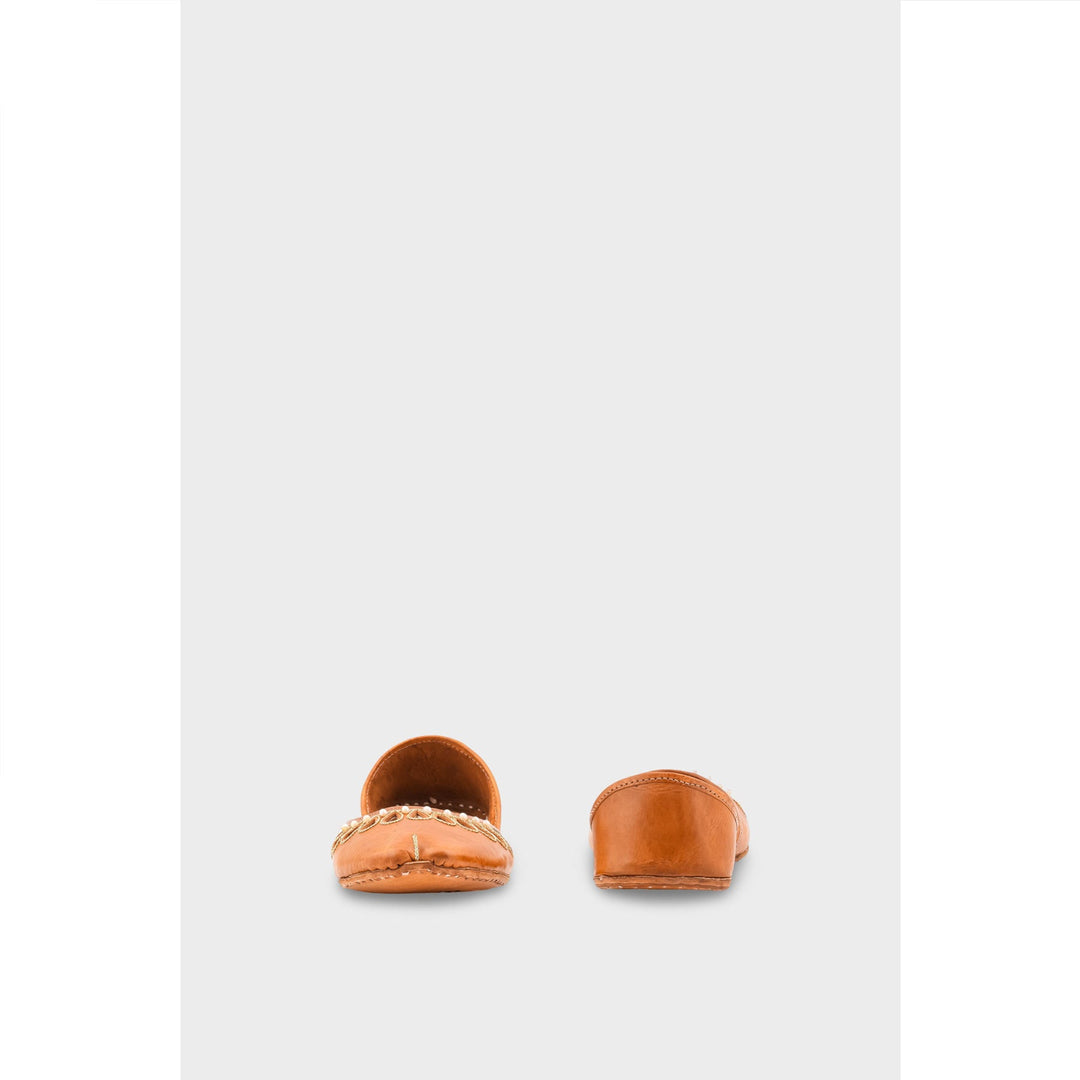 Mustard Leather Khussa EC8643