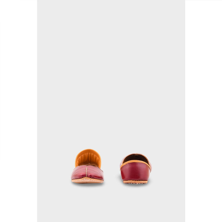 Maroon Leather Khussa EC8644