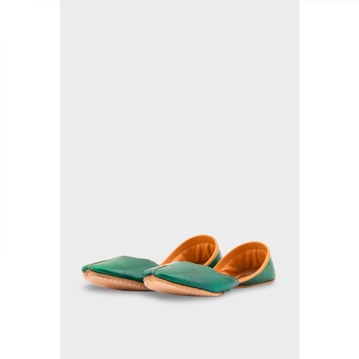 Green Leather Khussa EC8644