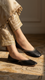 Black Leather Khussa EC8657