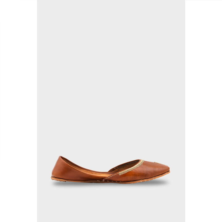 Mustard  Leather Khussa EC8657