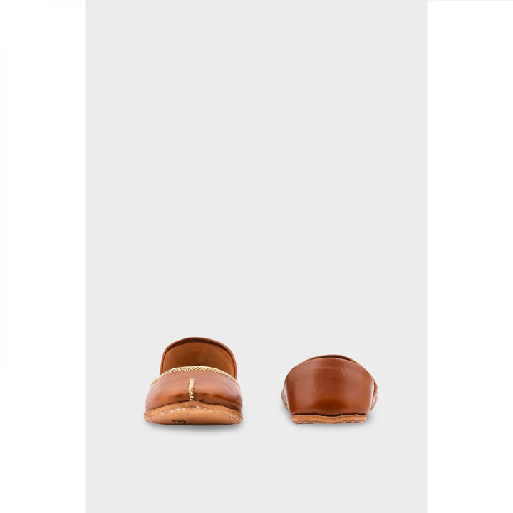 Mustard  Leather Khussa EC8657