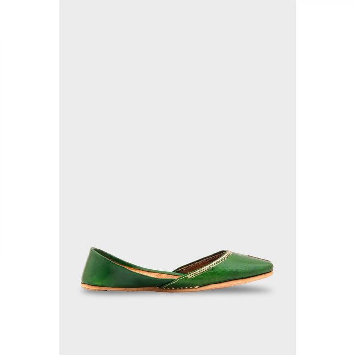 Green Leather Khussa EC8657