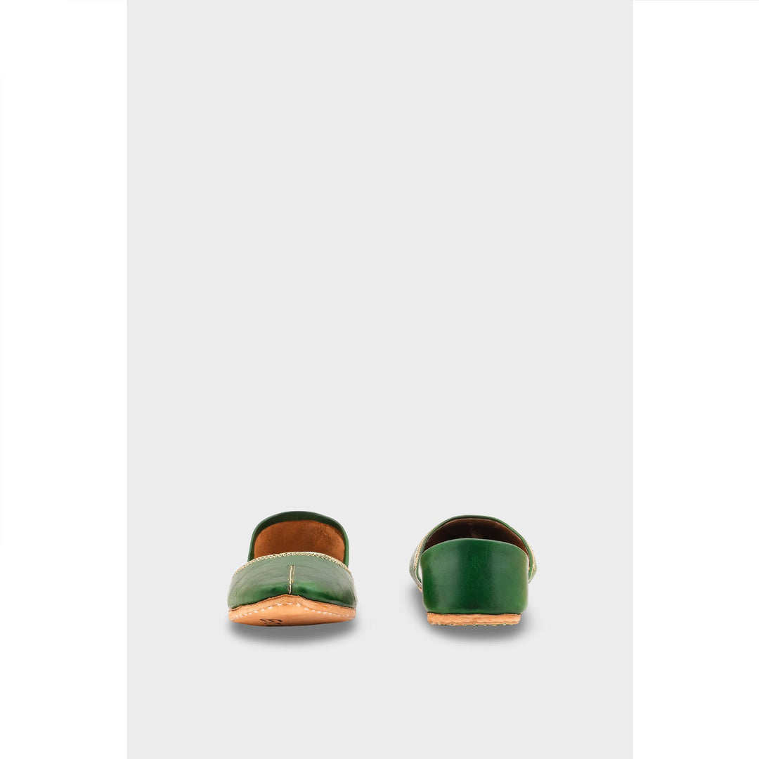 Green Leather Khussa EC8657