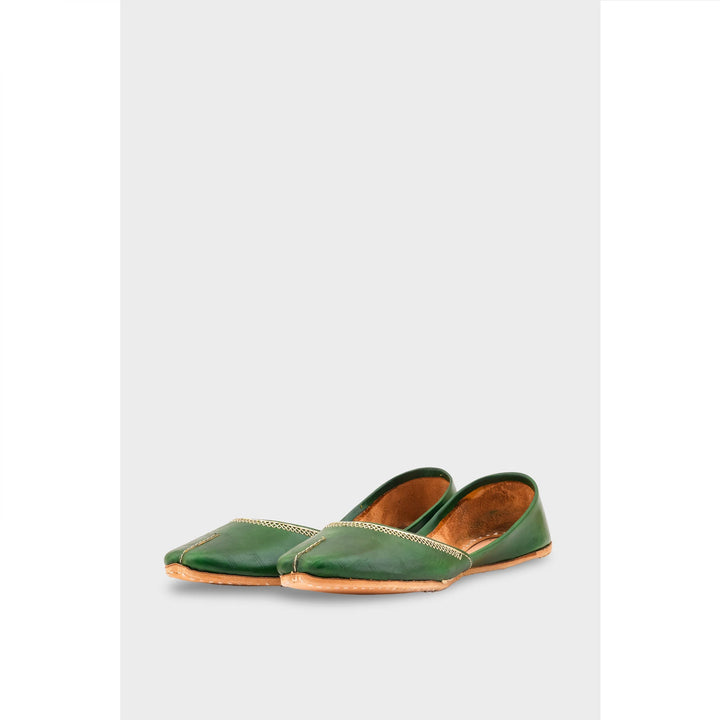 Green Leather Khussa EC8657