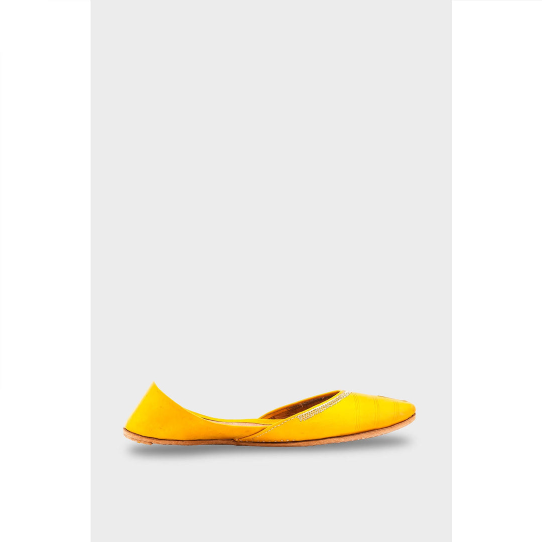 Yellow Leather Khussa EC8657