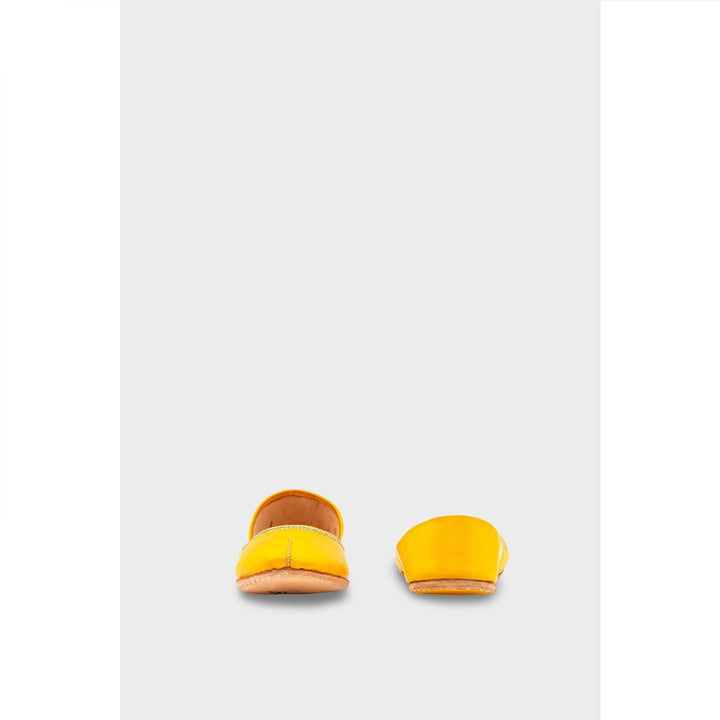 Yellow Leather Khussa EC8657