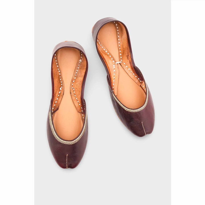 Coffee Leather Khussa EC8657