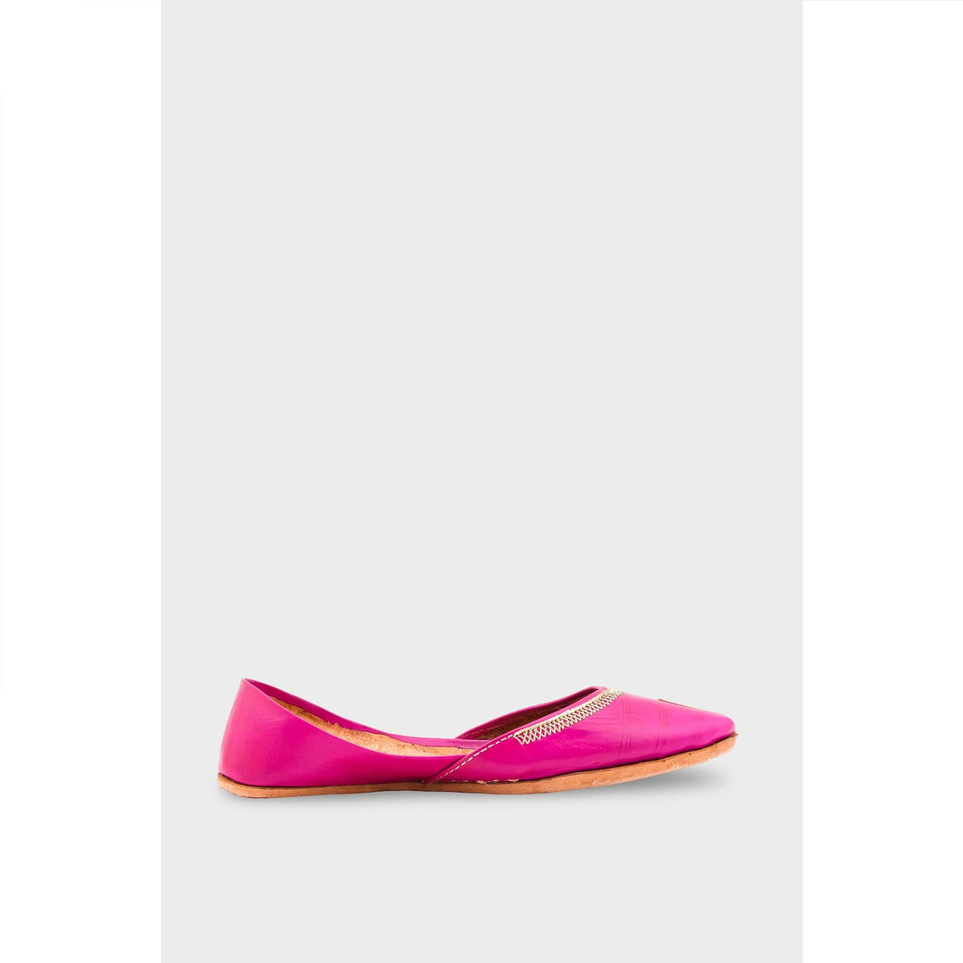 Sk Pink Leather Khussa EC8657