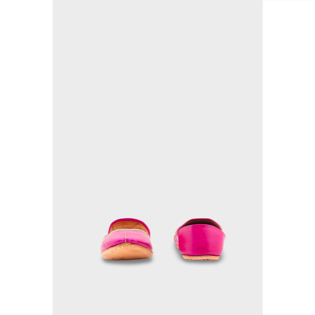 Sk Pink Leather Khussa EC8657