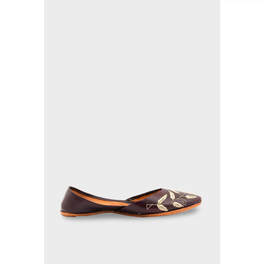 Brown Leather Khussa EC8658