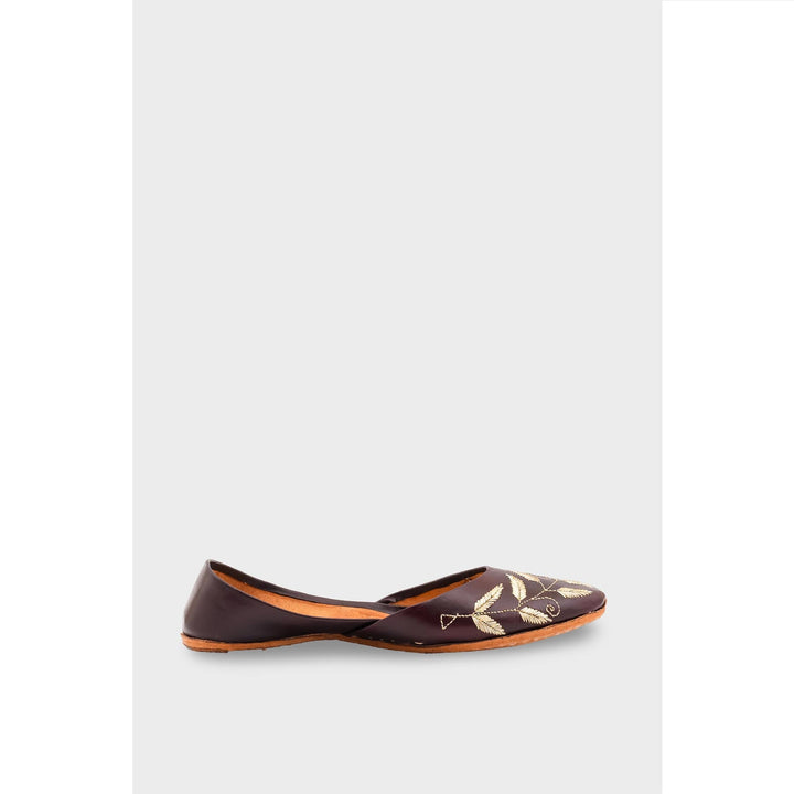 Brown Leather Khussa EC8658