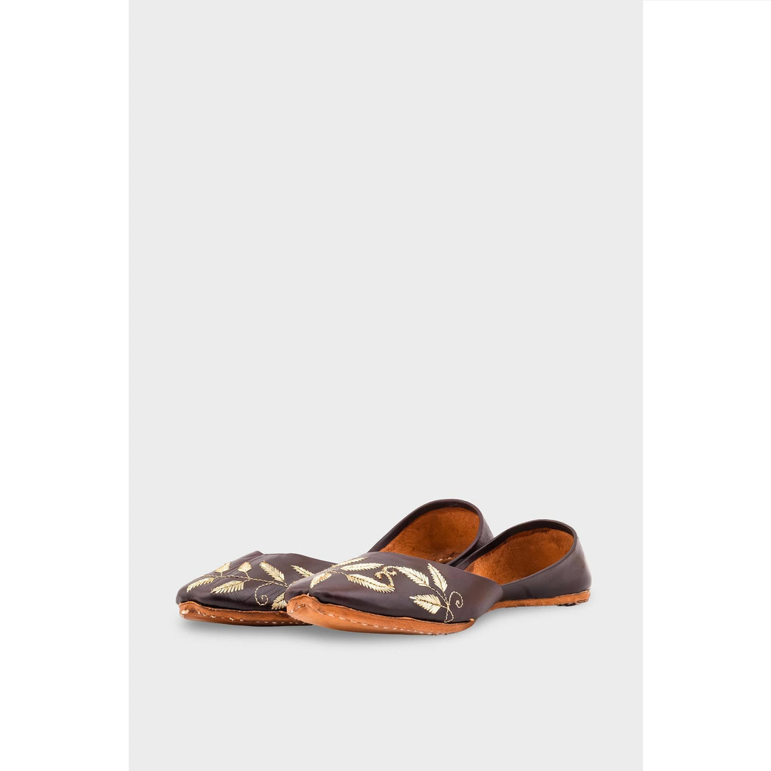 Brown Leather Khussa EC8658