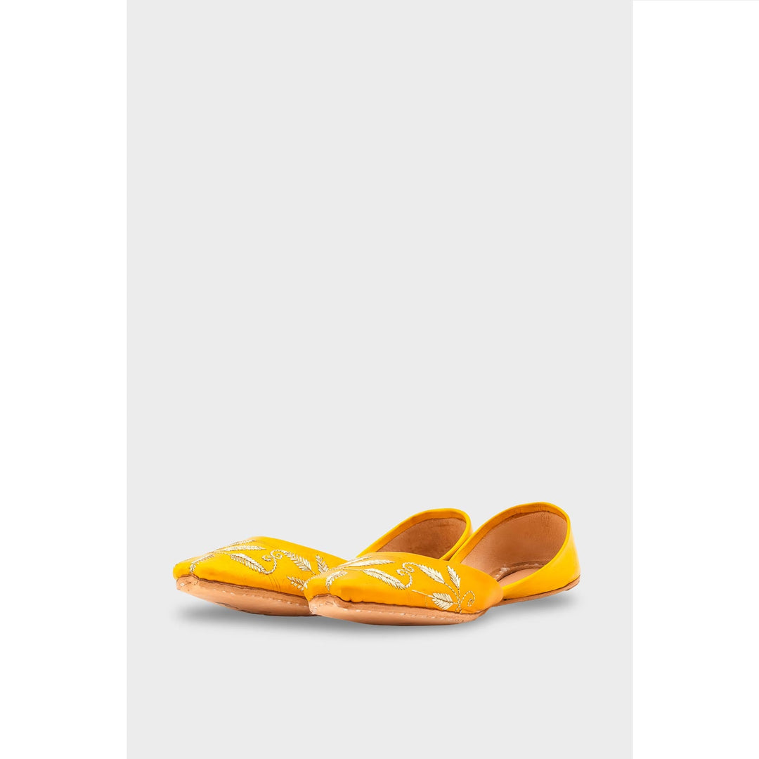 Yellow Leather Khussa EC8658