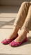 Sk Pink Leather Khussa EC8658