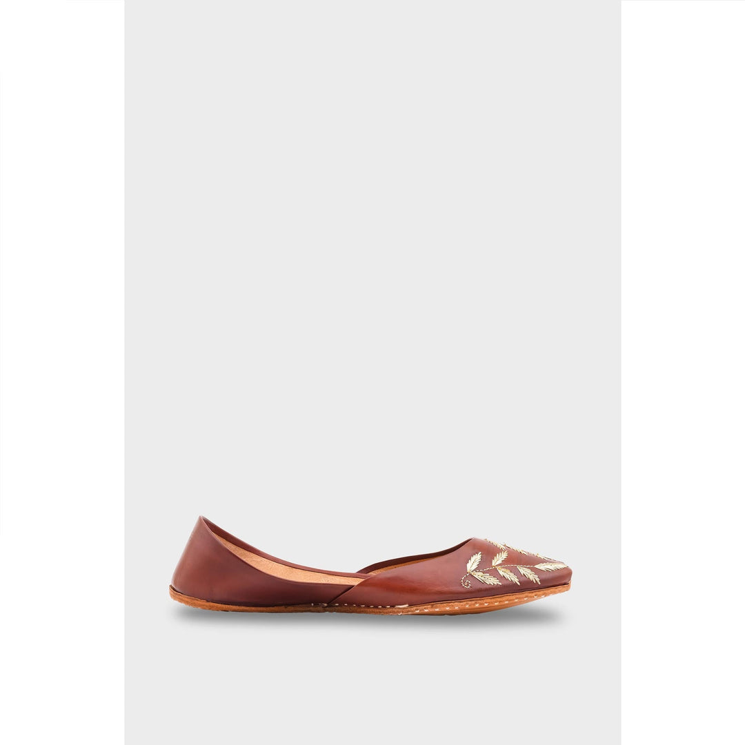 Brown Leather Khussa EC8659
