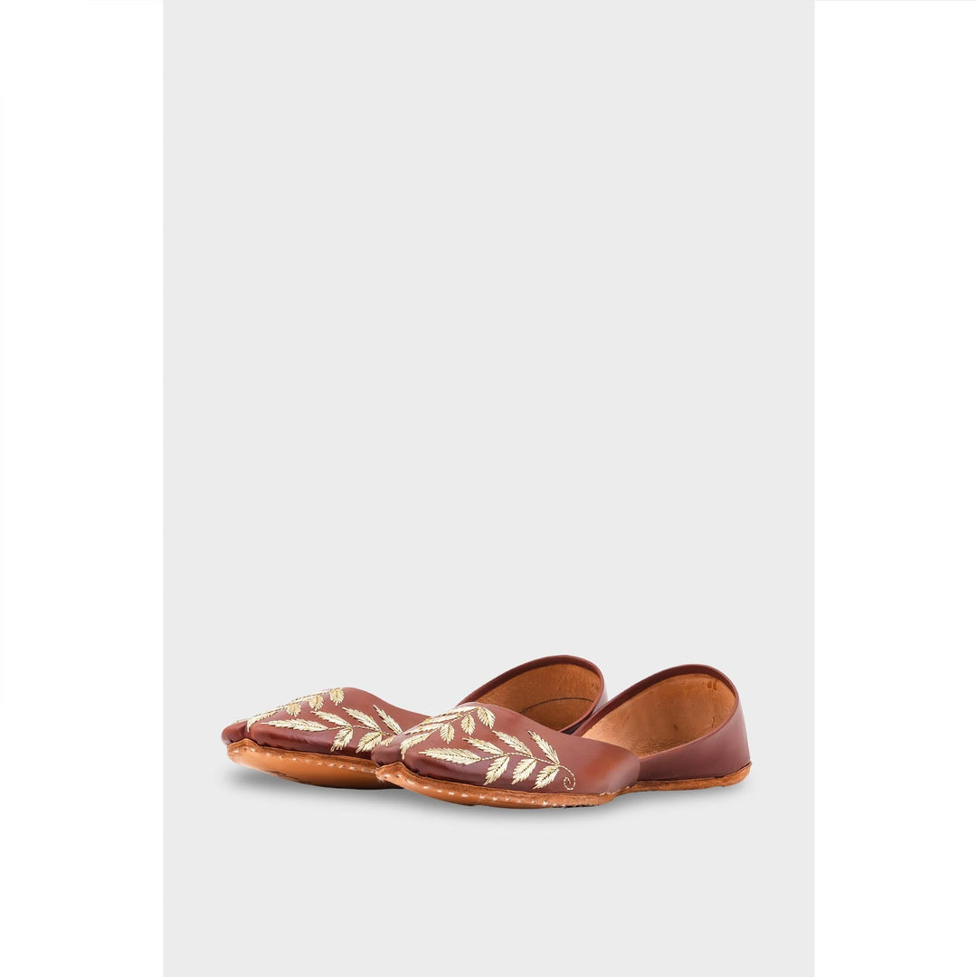 Brown Leather Khussa EC8659