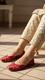 Red Leather Khussa EC8659