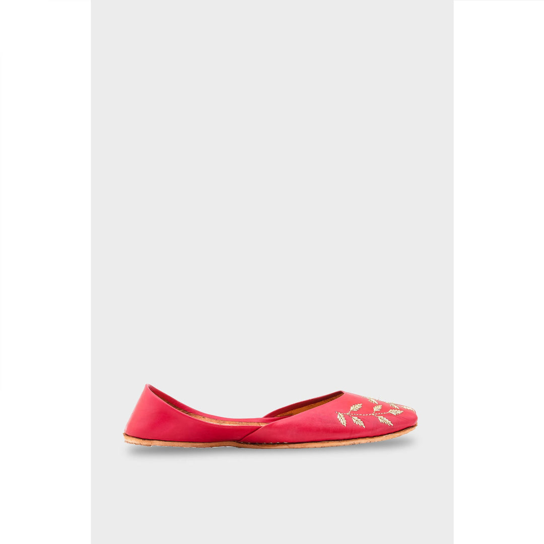 Red Leather Khussa EC8659