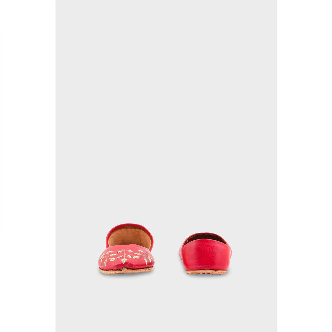 Red Leather Khussa EC8659