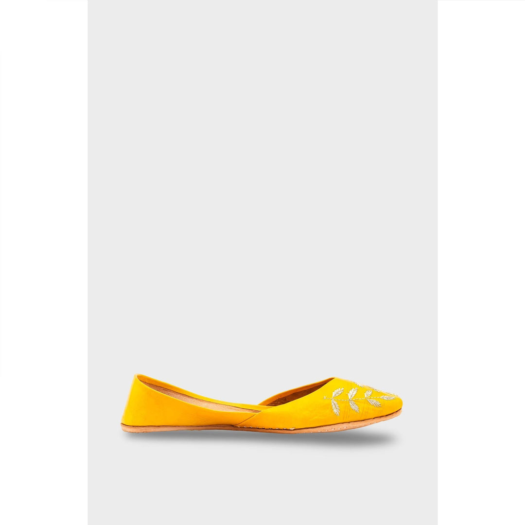 Yellow Leather Khussa EC8659