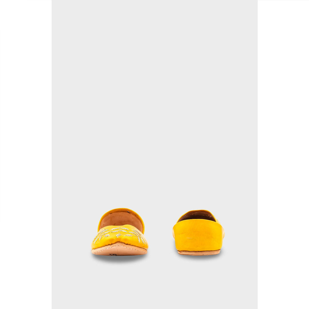 Yellow Leather Khussa EC8659