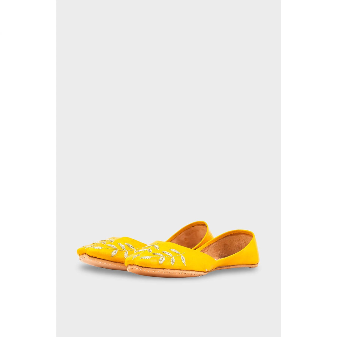 Yellow Leather Khussa EC8659