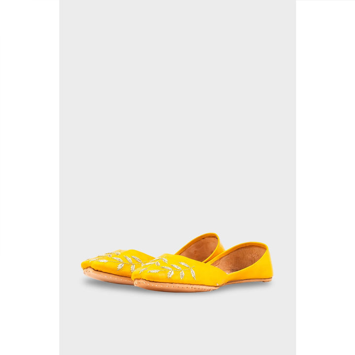 Yellow Leather Khussa EC8659