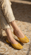 Yellow Leather Khussa EC8659