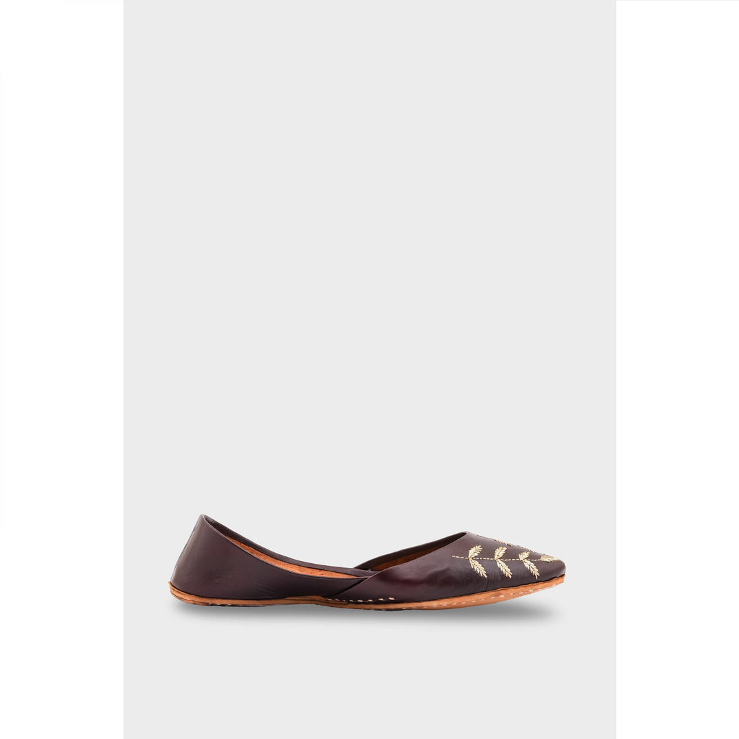 Coffee Leather Khussa EC8659