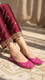 Sk Pink Leather Khussa EC8659