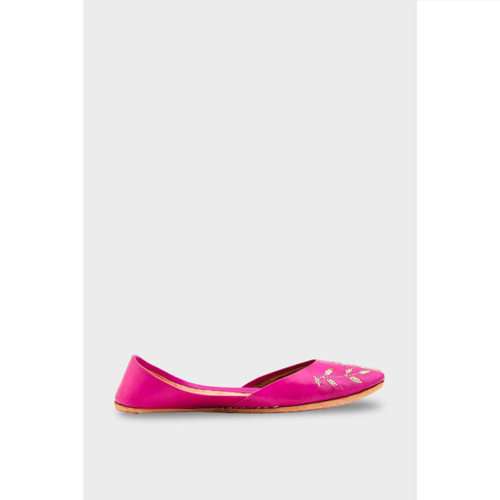 Sk Pink Leather Khussa EC8659