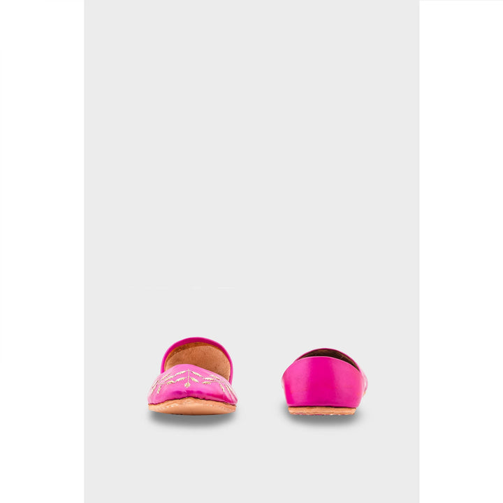 Sk Pink Leather Khussa EC8659