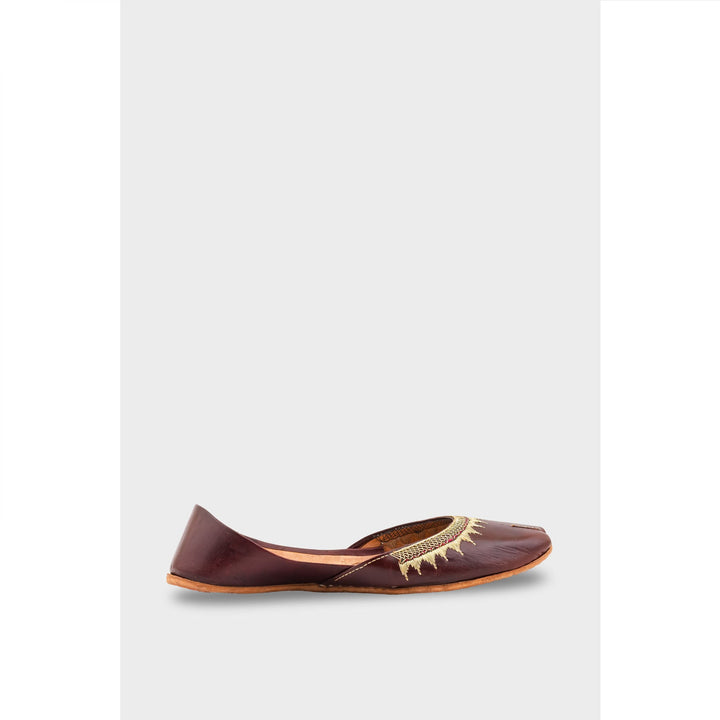 Brown Leather Khussa EC8660