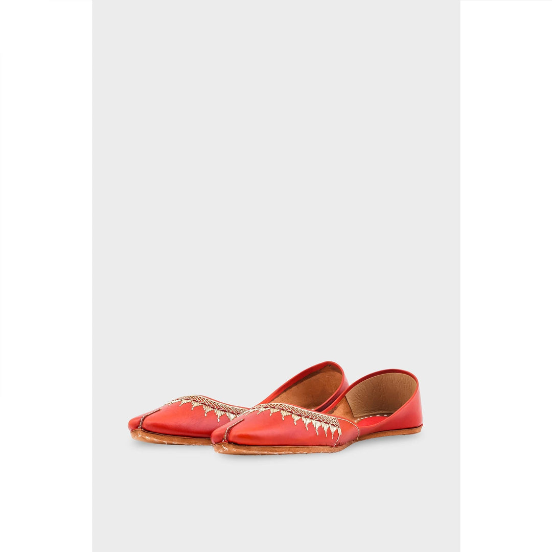 Red Leather Khussa EC8660