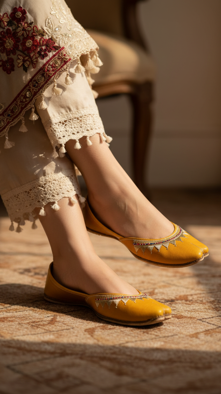 Yellow Ethnic Khussa EC8660